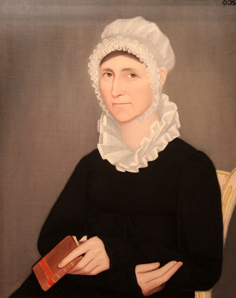 Betsey Beckwith portrait (c1817) by Ammi Phillips at Brooklyn Museum. Brooklyn, NY.