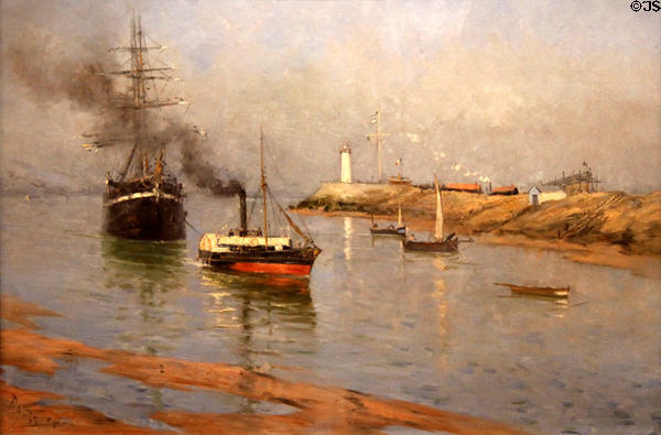 The Harbor at Honfleur (1886) by Frank Myers Boggs at Brooklyn Museum. Brooklyn, NY.