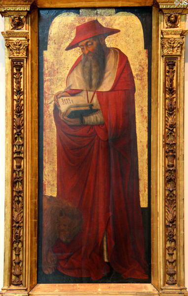 St Jerome painting (c1445-50) by Donato dei Bardi of Genoa at Brooklyn Museum. Brooklyn, NY.