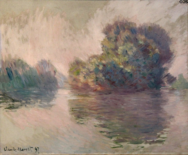 Islets at Port-Villez painting (1897) by Claude Monet at Brooklyn Museum. Brooklyn, NY.