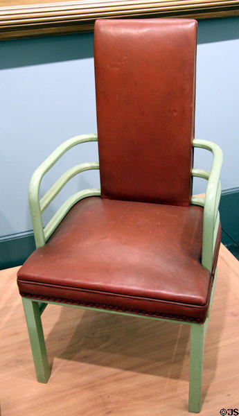 Armchair (c1928) by KEM (Karl Emanuel Martin) Weber made by Grand Rapids Chair Co., MI at Brooklyn Museum. Brooklyn, NY.