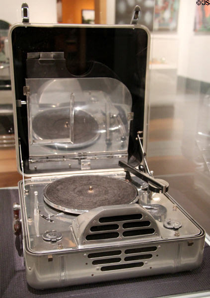RCA Victor Portable Phonograph (c1935) by John Vassos at Brooklyn Museum. Brooklyn, NY.