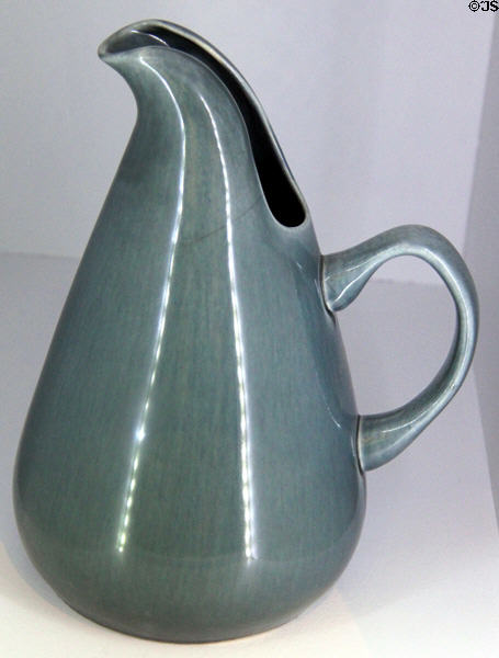 Earthenware pitcher (c1938) by Russel Wright for Steubenville Pottery, OH at Brooklyn Museum. Brooklyn, NY.