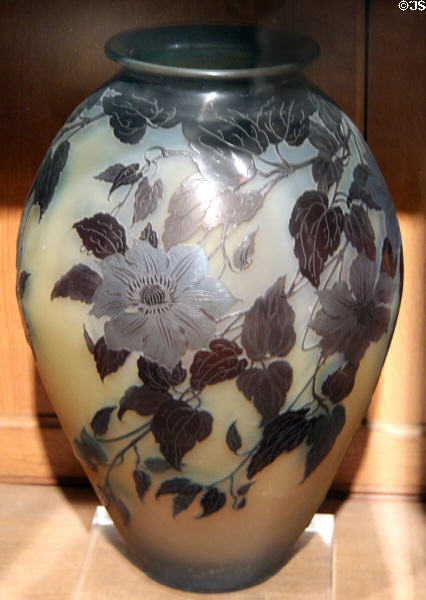 Art Nouveau vase (c1900) by Émile Gallé of France at Brooklyn Museum. Brooklyn, NY.