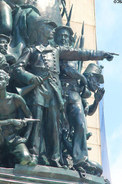 Naval officer detail of Union Navy sculpture (1901) by Frederick MacMonnies on Soldiers' & Sailors' Arch in Grand Army Plaza. Brooklyn, NY.