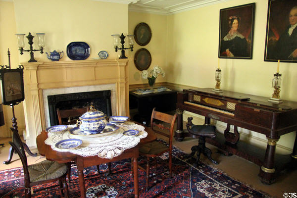 Parlor of Lefferts Homestead in Prospect Park. Brooklyn, NY.