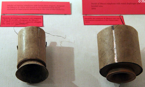 Prototypes of Antonio Meucci's telephone invention at Garibaldi-Meucci Museum. Staten Island, NY.