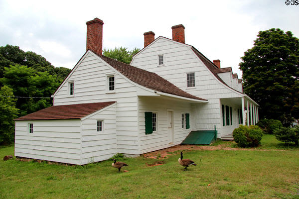 Guyon-Lake-Tysen House (c1740) plus kitchen addition (1820s) at Historic Richmond Town. Staten Island, NY.