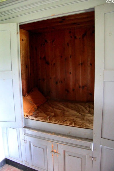 Cabinet bed in Schenck House at Old Bethpage Village. Old Bethpage, NY.