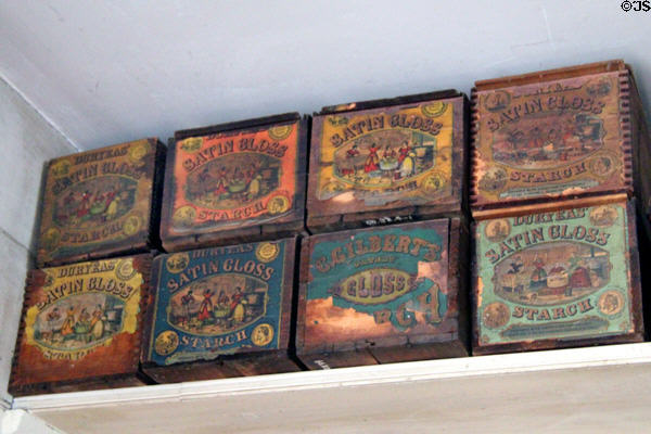 Satin Gloss Starch boxes in Layton General Store at Old Bethpage Village. Old Bethpage, NY.