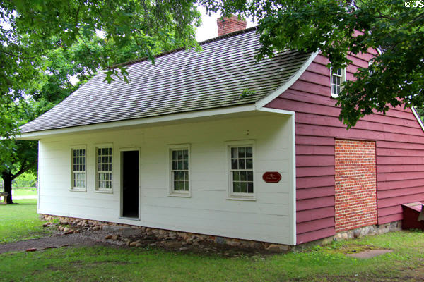 Peter Cooper House (1660 - mid-1700s) of inventor who founded Cooper Union college in New York City at Old Bethpage Village. Old Bethpage, NY.