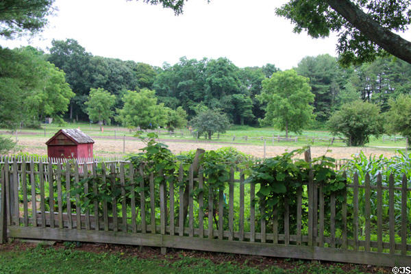 Orchard fields behind Williams House at Old Bethpage Village. Old Bethpage, NY.