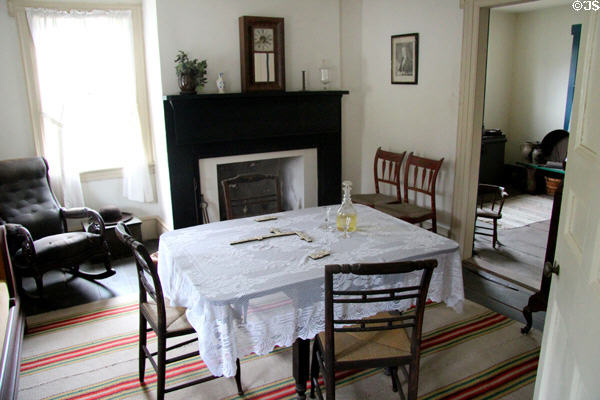 Dining room in Noon Inn at Old Bethpage Village. Old Bethpage, NY.