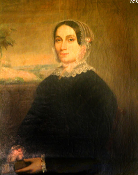 Portrait of Mrs. Elvira (Woodruff) Curry (1845) by Hubbard Latham Fordham at Sag Harbor Whaling Museum. Sag Harbor, NY.