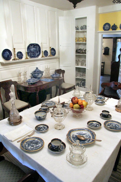 Dining table setting at Home Sweet Home Museum. East Hampton, NY.