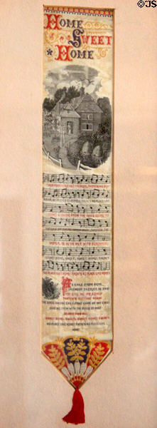 Decorative banner with music & lyrics to "Home Sweet Home" at Home Sweet Home Museum. East Hampton, NY.