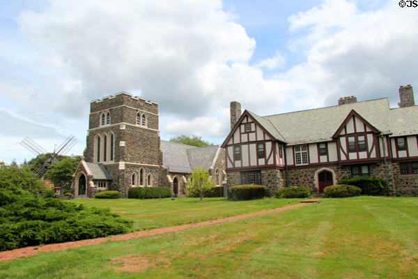 St Luke's Episcopal Church (1909) & Medieval Revival rectory (on James Lane). East Hampton, NY.