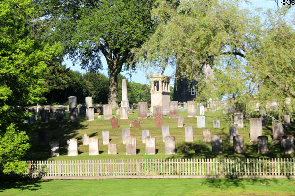 South End Burying Grounds with gravestones dating from 1600's. East Hampton, NY.