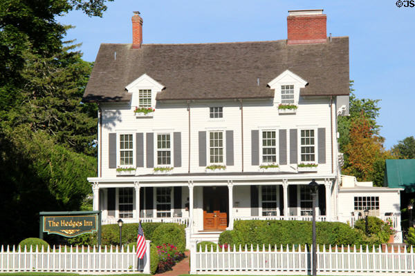 Hedges Inn (1774) (James Lane) addition of two upper stories (1873) to transform into a boarding house. East Hampton, NY.