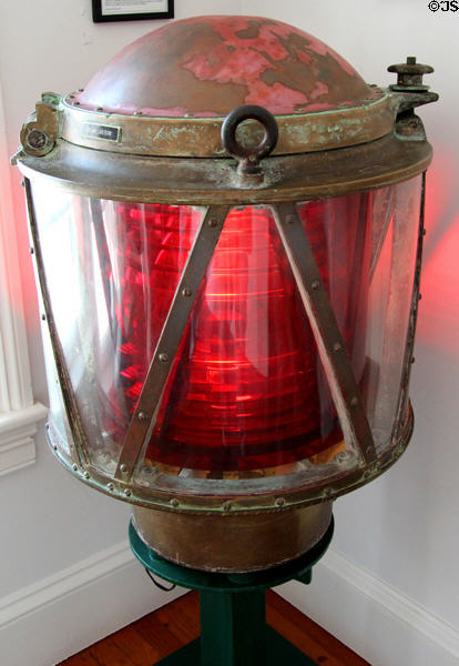 Light from Overfalls Lightship (1951-60) at Montauk Lighthouse museum. Montauk, NY.