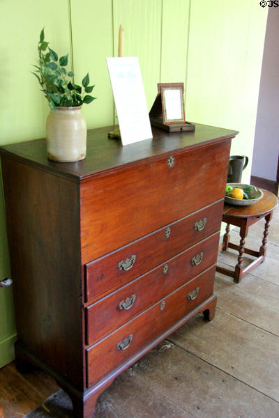 Antique blanket chest with drawers at Thomas Halsey Homestead. South Hampton, NY.