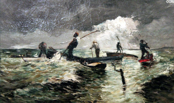 Clamming at Shelter Island painting (1878) by Frank Myers Boggs at Long Island Art Museum. Stony Brook, NY.