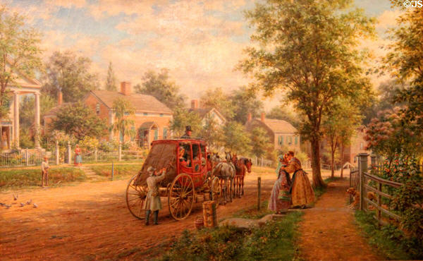 Home Again painting (1908) by Edward Lamson Henry at Long Island Art Museum. Stony Brook, NY.