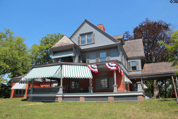 Theodore Roosevelt family summer house now Sagamore Hill National Historic Site near Oyster Bay. Cove Neck, NY. Style: Queen Anne. Architect: Hugh Lamb & Charles A. Rich.