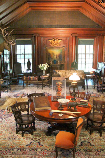 North Room with mementos of President Roosevelt at Roosevelt's House Sagamore Hill NHS. Cove Neck, NY.