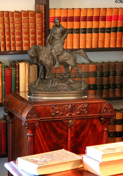 Bronze sculpture in Gun Room at Roosevelt's House Sagamore Hill NHS. Cove Neck, NY.