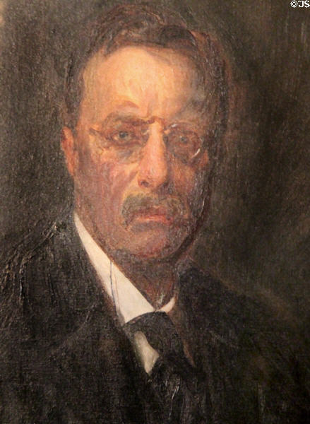 Copy of portrait of Theodore Roosevelt (c1910) by Philip de Lazlo at Roosevelt's House Sagamore Hill NHS. Cove Neck, NY.