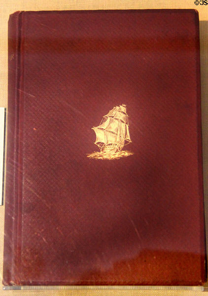 "Naval History of the War of 1812" (1882 book) by Theodore Roosevelt at Old Orchard Museum at Sagamore Hill NHS. Cove Neck, NY.
