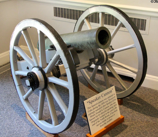 Speaker cannon captured in Cuba (1898) by Rough Riders at Old Orchard Museum at Sagamore Hill NHS. Cove Neck, NY.