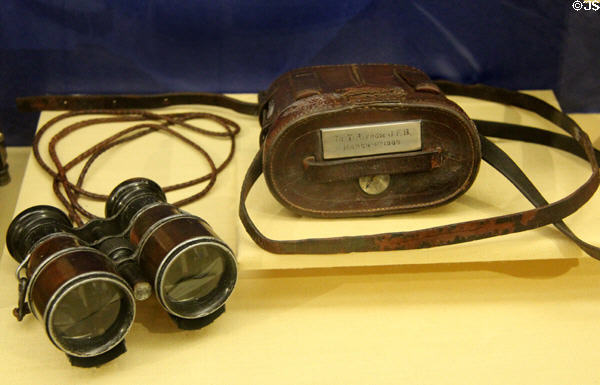 Binoculars (1909) carried by Teddy Roosevelt on African safari at Old Orchard Museum at Sagamore Hill NHS. Cove Neck, NY.