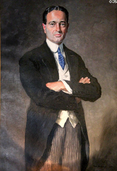 Portrait of William K. Vanderbilt II (1925) by Gari Melchers at Vanderbilt Mansion. Centerport, NY.