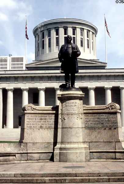 President William McKinley monument & State Capitol building. Columbus, OH.