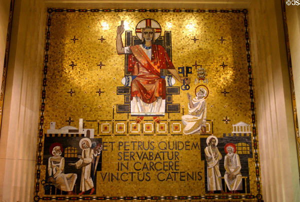 German-designed, Byzantine-style, Venetian glass mosaic showing St Peter-In-Chains in Cathedral. Cincinnati, OH.
