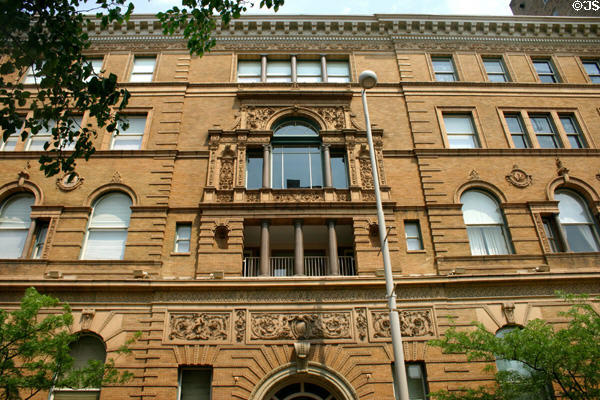 Phoenix Club (1894) (812 Race St.), the earliest Jewish men's club. Cincinnati, OH. Style: Italian Renaissance. Architect: Samuel Hannaford. On National Register.