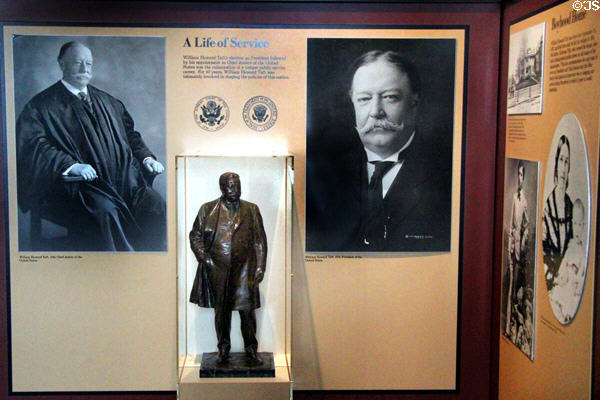 William Howard Taft display at Taft House NHS. Cincinnati, OH.