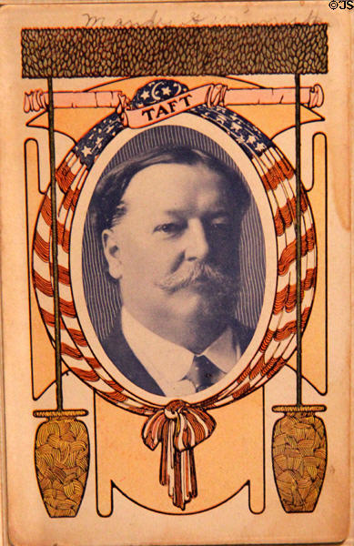 W.H. Taft campaign graphic (1908) at Taft House NHS. Cincinnati, OH.