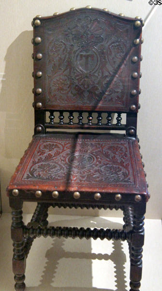 Spanish-style chair purchased by W.H. Taft while Governor General of the Philippines (1901-4) at Taft House NHS. Cincinnati, OH.