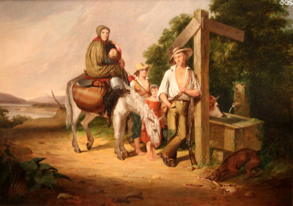 North Carolina Emigrants: Poor White Folds painting (1845) by James Henry Beard at Cincinnati Art Museum. Cincinnati, OH.