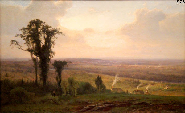 Landscape, Hudson Valley painting (1870) by George Inness at Cincinnati Art Museum. Cincinnati, OH.