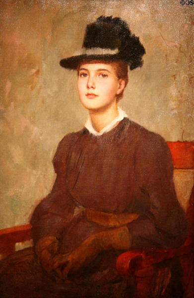 Marie Danforth Page portrait (c1889) by Frank Duveneck at Cincinnati Art Museum. Cincinnati, OH.