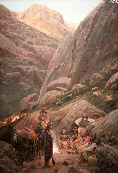 Renegade Apaches painting (1892) by Henry Farny at Cincinnati Art Museum. Cincinnati, OH.