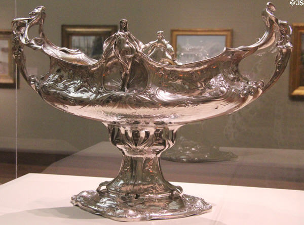Silver centerpiece (1903) by Robert Bain & Edwin Everett Codman of Gorham Manuf. Co. of Providence, RI England at Cincinnati Art Museum. Cincinnati, OH.