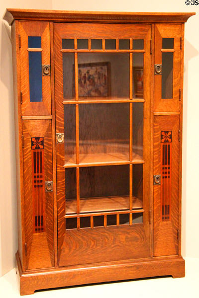 Arts & Crafts china cabinet (c1906) by Shop of the Crafters at Cincinnati Art Museum. Cincinnati, OH.