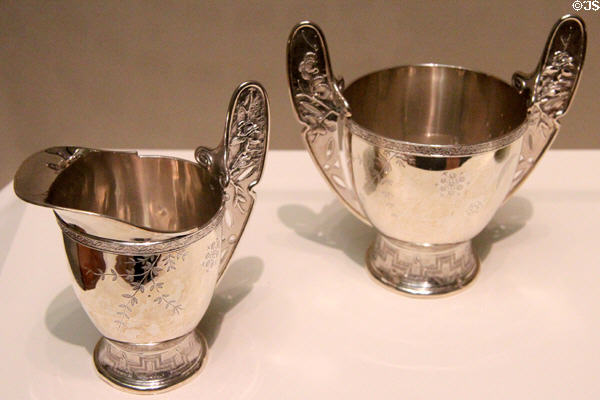Silver bowl & creamer (c1873) by Tiffany & Co. at Cincinnati Art Museum. Cincinnati, OH.