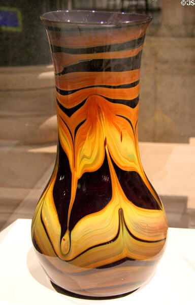 Glass vase (1893-6) by Louis Comfort Tiffany of Tiffany Glass & Decorating Co. at Cincinnati Art Museum. Cincinnati, OH.