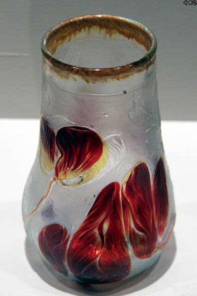 Glass vase (1893-6) by Louis Comfort Tiffany of Tiffany Glass & Decorating Co. at Cincinnati Art Museum. Cincinnati, OH.